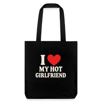 I ❤️ My Hot Girlfriend – Statement Design - Stanley/Stella recycelter Heavyweight Stoffbeutel - Schwarz - Vorne