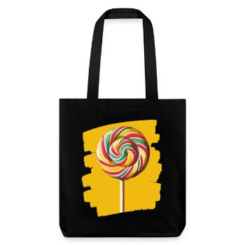 Sucette sucette bonbons bonbons - Tote bag épais recyclé Stanley/Stella - noir - Devant