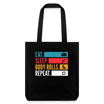 Eat Sleep Body Rolls Repeat Shirt - Stanley/Stella Heavyweight Recycled Tote Bag - black - Front