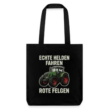 De vrais héros au volant de tracteurs - Tote bag épais recyclé Stanley/Stella - noir - Devant