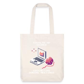 Meeting: Crochet camouflaged | Stitches Yarn Handmade - Stanley/Stella Heavyweight Recycled Tote Bag - natural white - Front