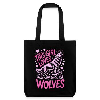 Wolf Saying, Wolves Sayings, Funny Wolf Gift - Stanley/Stella Heavyweight Recycled Tote Bag - black - Front
