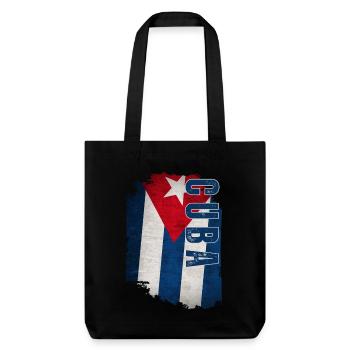 Vertical Cuban flag, Cuban pride - Stanley/Stella Heavyweight Recycled Tote Bag - black - Front