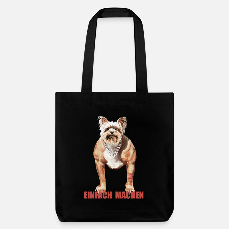 Humorvoller Doggynator mit Spruch - Stanley/Stella recycelter Heavyweight Stoffbeutel - Schwarz