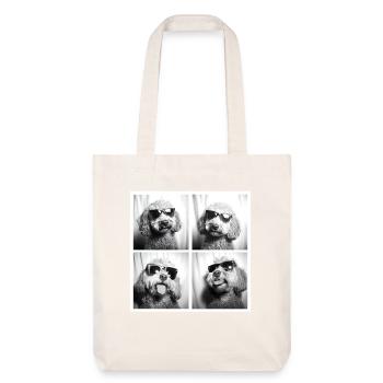Dog Photobooth – Cool Pup in Sunglasses Tee - Stanley/Stella Heavyweight Recycled Tote Bag - natural white - Front