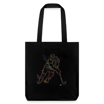 hockey player oldschool look - Stanley/Stella Heavyweight Recycled Tote Bag - black - Front