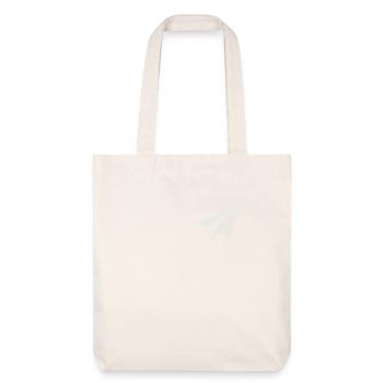 Paper Airplane – Minimalist Flight Design - Stanley/Stella Heavyweight Recycled Tote Bag - natural white - Front