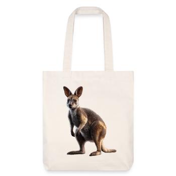Wallaby Australie Outback Kangourou doux sauvage - Tote bag épais recyclé Stanley/Stella - blanc cassé - Devant