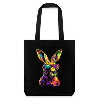 Kangourou Australie Outback Kangourous mignons sauvages - Tote bag épais recyclé Stanley/Stella - noir - Devant