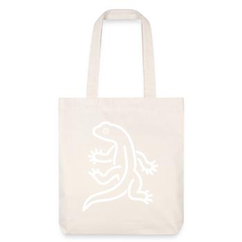 Gecko-Silhouette-Salamander - Stanley/Stella recycelter Heavyweight Stoffbeutel - Naturweiß - Vorne
