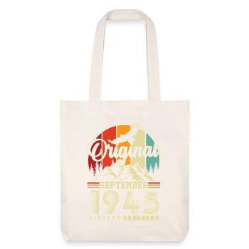 Original September 1945 Year Birthday - Stanley/Stella Heavyweight Recycled Tote Bag - natural white - Front