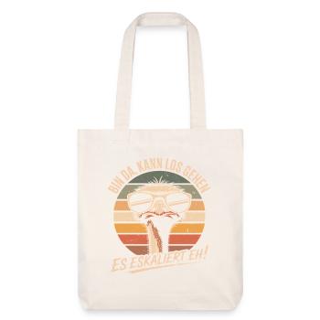 Strauss Je suis là, on y va. Ça s'intensifie de toute façon. - Tote bag épais recyclé Stanley/Stella - blanc cassé - Devant
