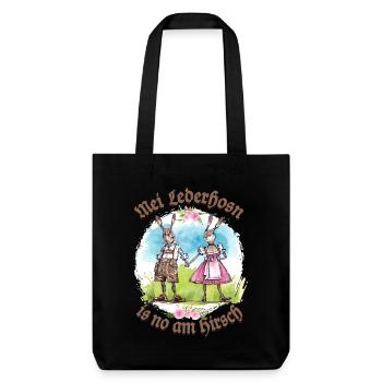 Mei Lederhosn is no am Hirsch - Tracht - Gaudi - Stanley/Stella Heavyweight Recycled Tote Bag - black - Front