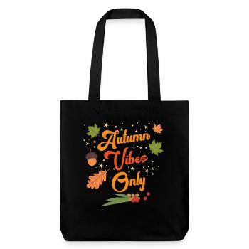 Autumn-Vibes-Only-Cozy-Fall-Leaves-Seasonal-Out - Stanley/Stella Heavyweight Recycled Tote Bag - black - Front