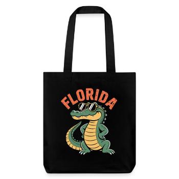 Florida Alligator - Stanley/Stella Heavyweight Recycled Tote Bag - black - Front