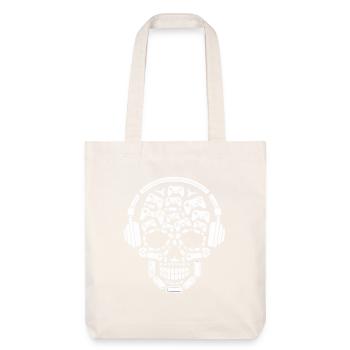 Skeleton Head Video Gaming Halloween Gamer - Stanley/Stella recycelter Heavyweight Stoffbeutel - Naturweiß - Vorne