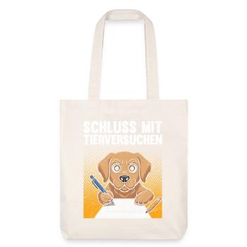 Animal welfare STOP ANIMAL TESTING FUNNY - Stanley/Stella Heavyweight Recycled Tote Bag - natural white - Front
