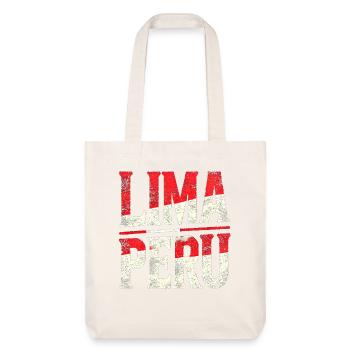 Lettrage rétro de Lima, Pérou - Tote bag épais recyclé Stanley/Stella - blanc cassé - Devant