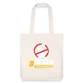 Animal protection STOP ANIMAL TESTING AGAINST TESTING - Stanley/Stella Heavyweight Recycled Tote Bag - natural white - Front