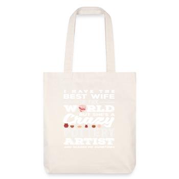 Best Wife In The World Crazy Pottery Artist - Stanley/Stella Heavyweight Recycled Tote Bag - natural white - Front