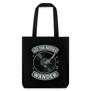 Laissez l’aiguille vagabonder : les amateurs de disques vinyles - Tote bag épais recyclé Stanley/Stella - noir - Devant