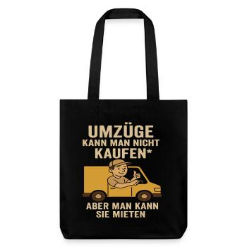 Umzüge: Man Kann Sie Mieten - Stanley/Stella recycelter Heavyweight Stoffbeutel - Schwarz - Vorne