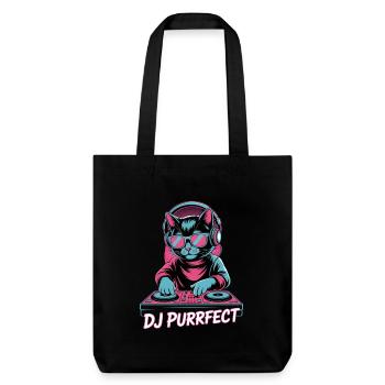 Platine DJ DJ Purrfect Cat pour casque et DJ - Tote bag épais recyclé Stanley/Stella - noir - Devant