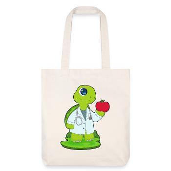 Stéthoscope Turtle Doctor - Tote bag épais recyclé Stanley/Stella - blanc cassé - Devant