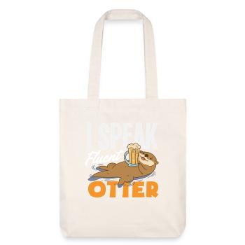 Seeotter Sprechen Fließend Otter - Stanley/Stella recycelter Heavyweight Stoffbeutel - Naturweiß - Vorne