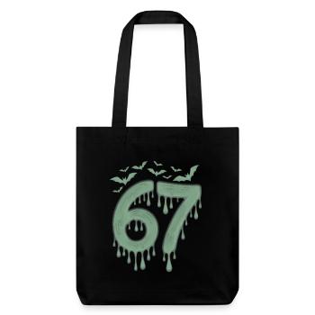 Bave verte : 67 avec les chauves-souris - Tote bag épais recyclé Stanley/Stella - noir - Devant