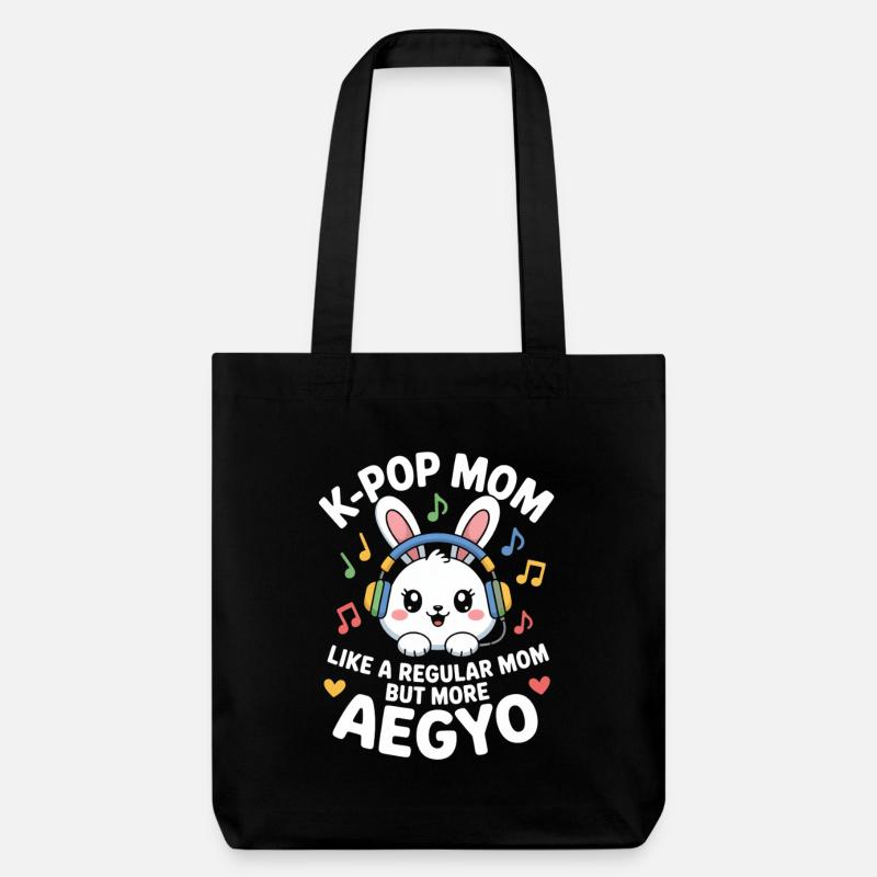 K-Pop Maman Drôle Corée Musique Aegyo - Tote bag épais recyclé Stanley/Stella - noir