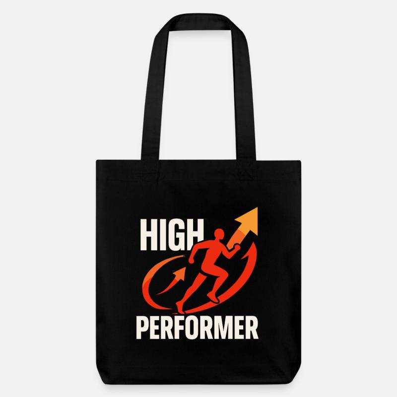 High Performer Sprint Design - Stanley/Stella Heavyweight Recycled Tote Bag - black