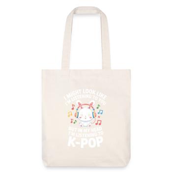 K-Pop Drôle Corée Musique Anime - Tote bag épais recyclé Stanley/Stella - blanc cassé - Devant