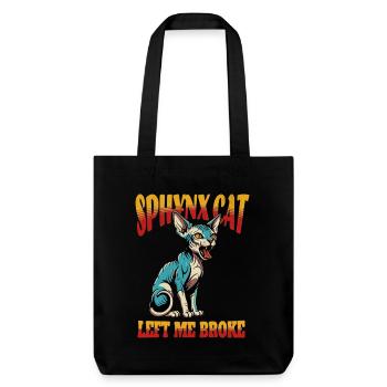Sphynx Katze lustig - Stanley/Stella recycelter Heavyweight Stoffbeutel - Schwarz - Vorne