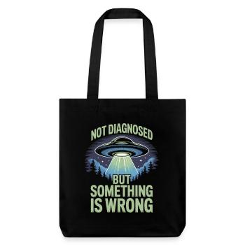 UFO Lichtstrahl über Wald - Stanley/Stella recycelter Heavyweight Stoffbeutel - Schwarz - Vorne