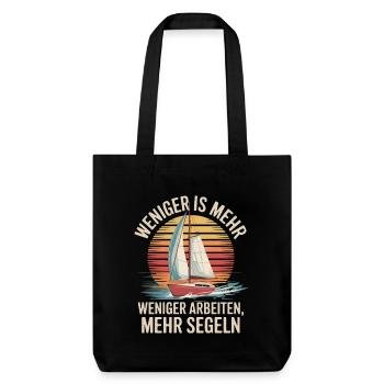 Work less, sail more - relax - Stanley/Stella Heavyweight Recycled Tote Bag - black - Front