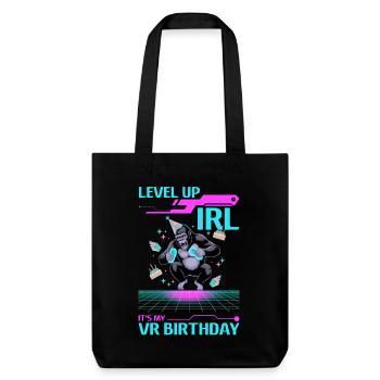 Birthday Gamer VR - Stanley/Stella recycelter Heavyweight Stoffbeutel - Schwarz - Vorne