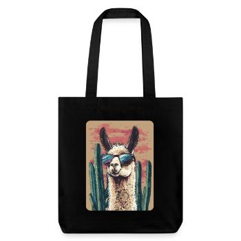 lama - Tote bag épais recyclé Stanley/Stella - noir - Devant