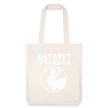 Animal welfare STOP ANIMAL TESTING FUNNY - Stanley/Stella Heavyweight Recycled Tote Bag - natural white - Front
