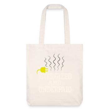 Apprenti électricien, étudiant dans le métier d’électricien - Tote bag épais recyclé Stanley/Stella - blanc cassé - Devant