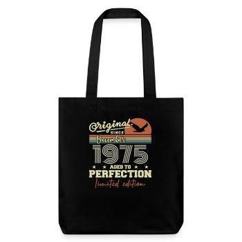Anniversaire 50 ans | Originale Décembre 1975 - Tote bag épais recyclé Stanley/Stella - noir - Devant