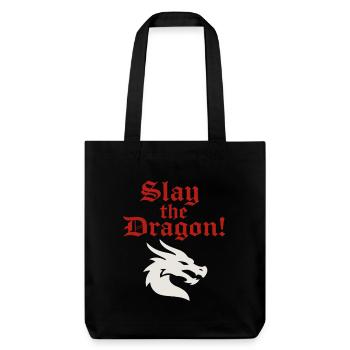 Guerrier Dragon - Tote bag épais recyclé Stanley/Stella - noir - Devant