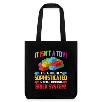 Système sophistiqué de briques imbriquées Humour - Tote bag épais recyclé Stanley/Stella - noir - Devant