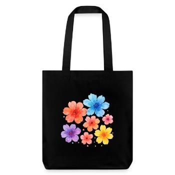 Watercolor Flowers – Delicate & Feminine - Stanley/Stella Heavyweight Recycled Tote Bag - black - Front