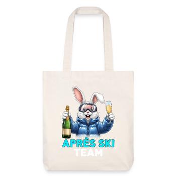 Après-ski lapin rose - Tote bag épais recyclé Stanley/Stella - blanc cassé - Devant