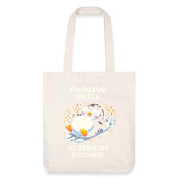 Évasion glissante | Pingouin Compétence Humour - Tote bag épais recyclé Stanley/Stella - blanc cassé - Devant