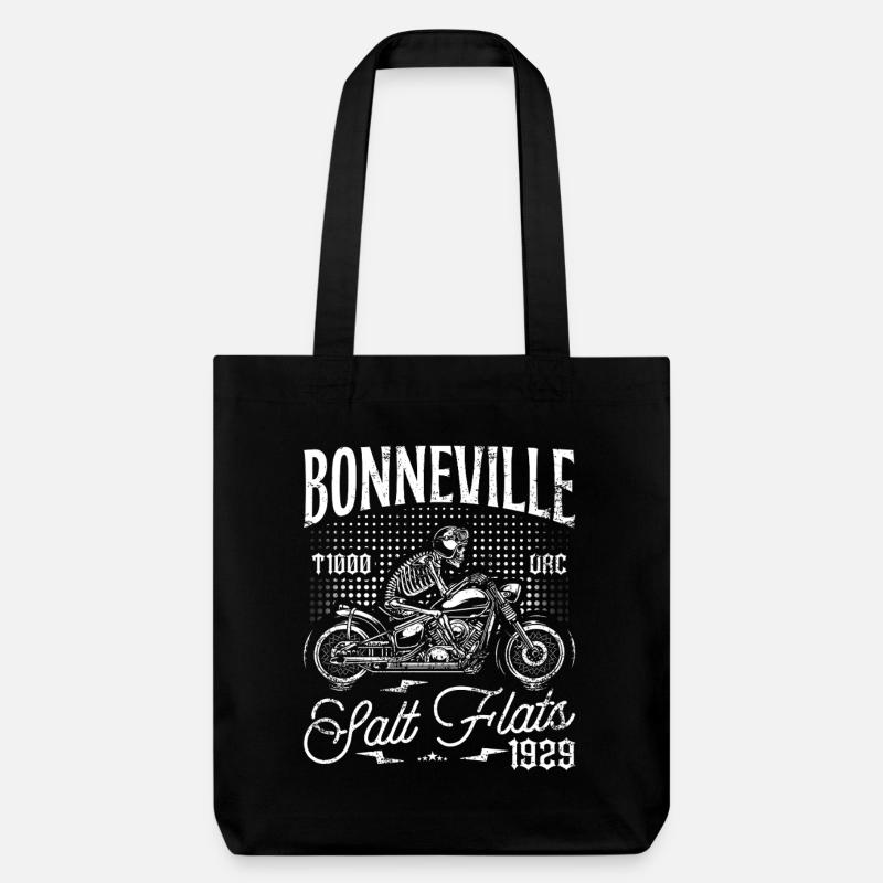Bonneville Salt Flats Motorrad Geburtstag 1929 - Stanley/Stella recycelter Heavyweight Stoffbeutel - Schwarz