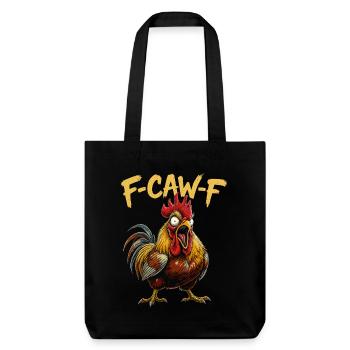 F-CAW-F Coq Dessin animé Graphique - Tote bag épais recyclé Stanley/Stella - noir - Devant