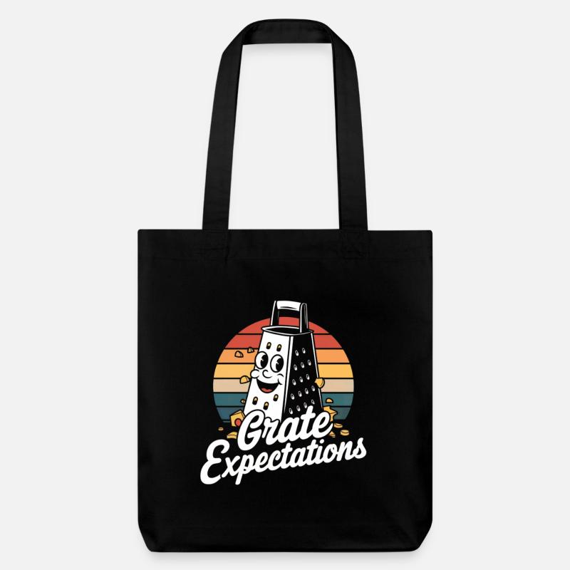 Käse Humor - Stanley/Stella recycelter Heavyweight Stoffbeutel - Schwarz