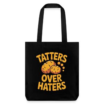Tatters Over Haters Potato - Stanley/Stella Heavyweight Recycled Tote Bag - black - Front